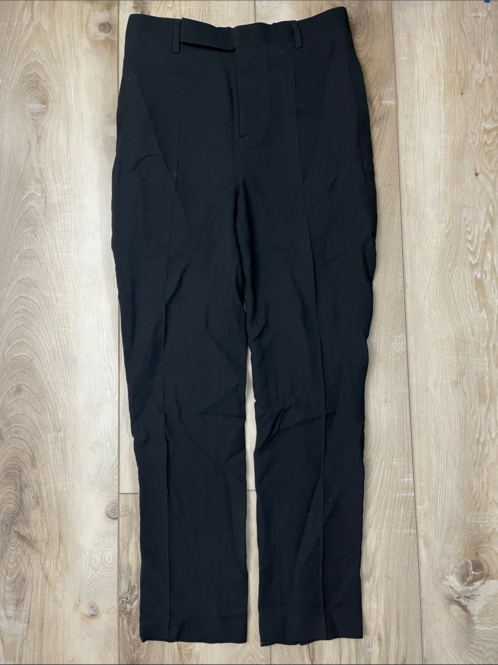 Rick Owens Women’s Virgin Wool Trouser Pants Ankle Black Size 2 NEW